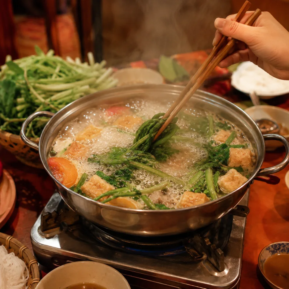 Đầu bếp đang nấu